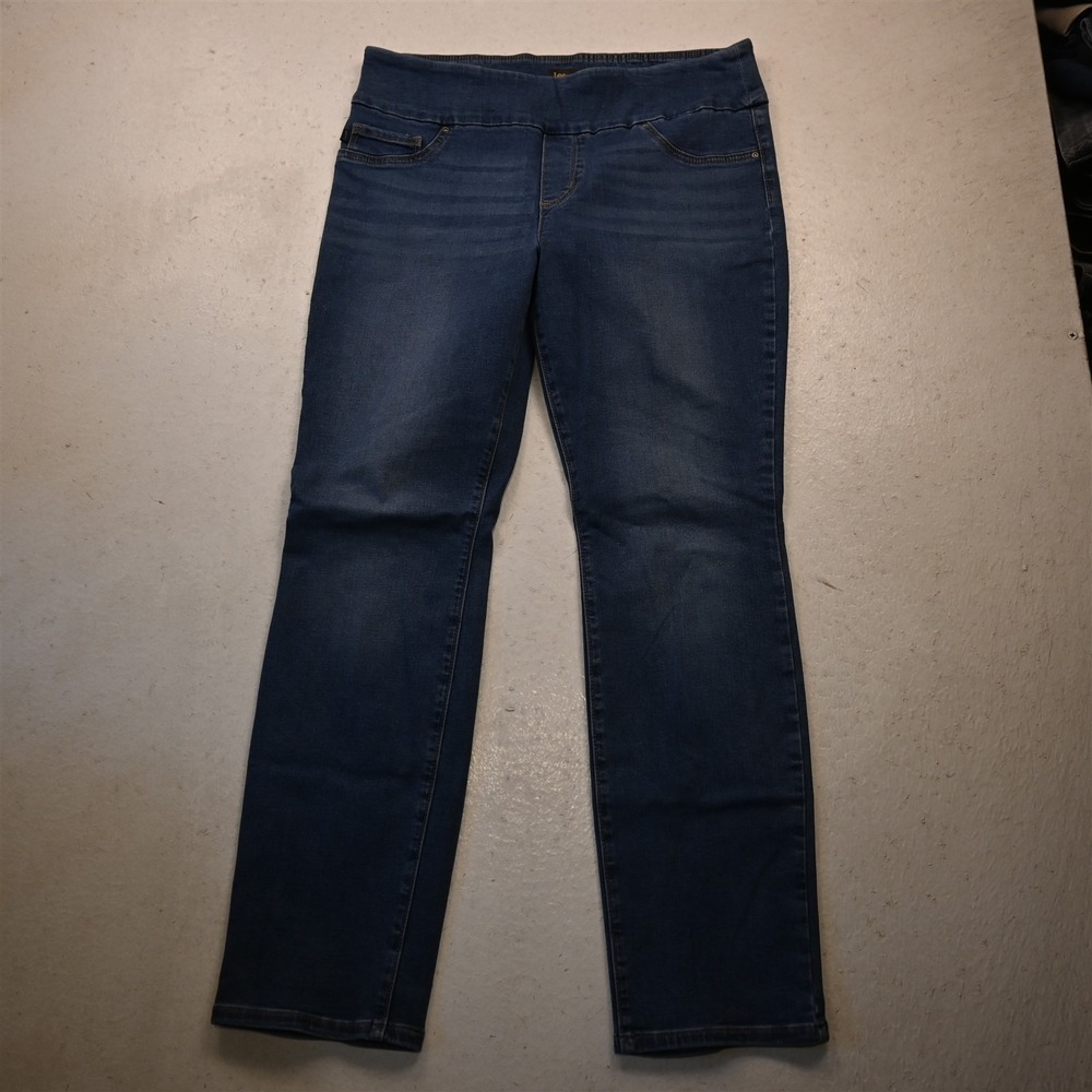 Lee 12 Slim Fit Slim Leg Mid Rise Medium Stretch Denim Womens Jeans
